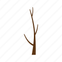 tree, flat, icon, single, branch, snow, winter, weather, cold
