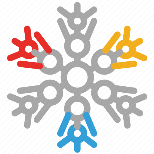 Christmas, decorations, decorative snowflakes, snow icon - Download on Iconfinder