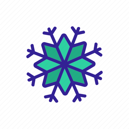 Contour, snow, snowflake, winter icon - Download on Iconfinder