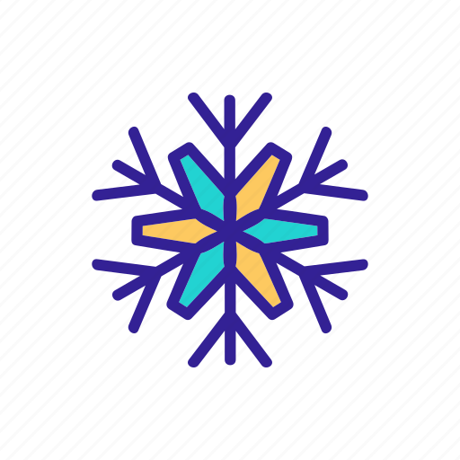 Christmas, contour, snow, snowflake icon - Download on Iconfinder