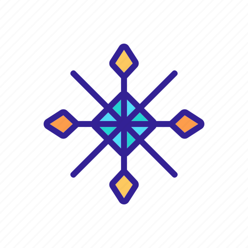 Christmas, contour, snow, snowflake icon - Download on Iconfinder