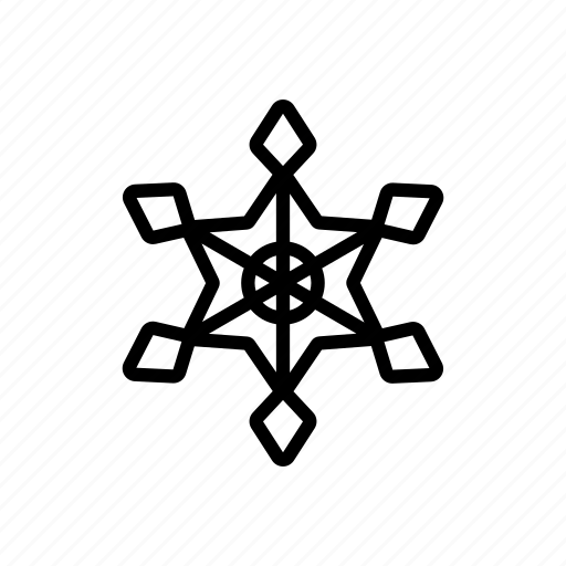 Contour, snow, snowflake, winter icon - Download on Iconfinder