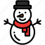 snowman, winter, snow, weather, cold 