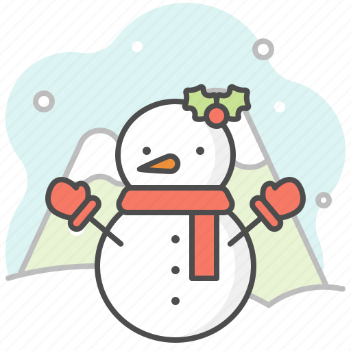 Snowman, mistletoe, christmas, hill, moutain, celebration, gloves icon - Download on Iconfinder