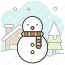 snowman, winter, weather, holiday, xmas, vacation, snow