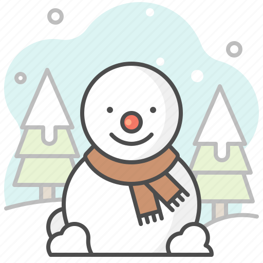 Snowman, forrest, winter, cute, pine, tree, cold icon - Download on Iconfinder