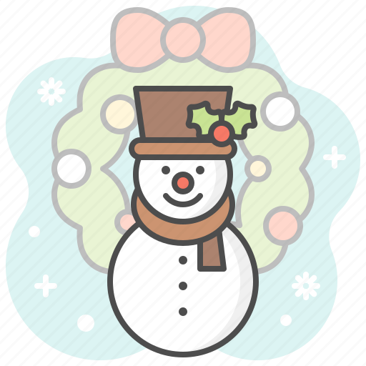 Snowman, wreath, bow, mistletoe, xmas, christmas, decoration icon - Download on Iconfinder