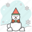 snowman, xmas, celebration, party, christmas, decoration, santa 