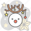 snowman, reindeer, star, decoration, hanging, ball, xmas 