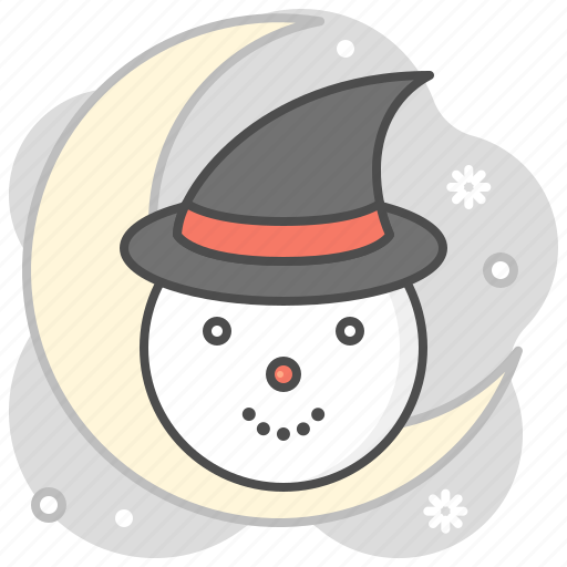 Snowman, magic, witches, avatar, moon, night, cresent icon - Download on Iconfinder