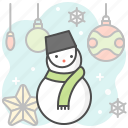 snowman, detailed, christmas, decoration, celebration, present, snowflake, ornament