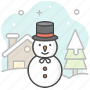 snowman, snow, snowflake, ice, cold, forecast, winter