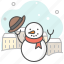 snowman, snow, holiday, winter, vacation, christmas, snowflake 
