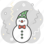 snowman, winter, decoration, celebration, new year, confetti, happy new year 