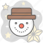 snowman, detailed, christmas, decoration, holiday, star, winter 