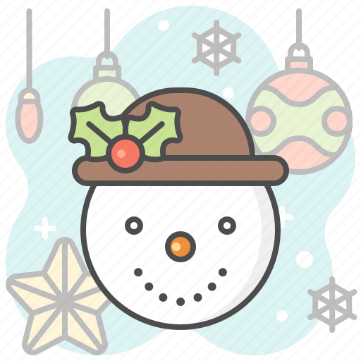 Snowman, christmas, decoration, celebration, snowflake, ball, hanging icon - Download on Iconfinder
