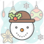 snowman, christmas, decoration, celebration, snowflake, ball, hanging 