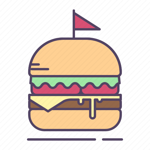 Burger, cheese, flag, hamburger icon - Download on Iconfinder