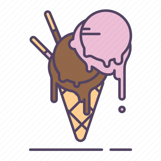 Chocolate, cream, dessert, ice, scoops, strawberry, topping icon - Download on Iconfinder
