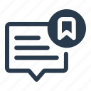 bookmark, speech, bubble, speech bubble, chat, talk, ui, ui interface