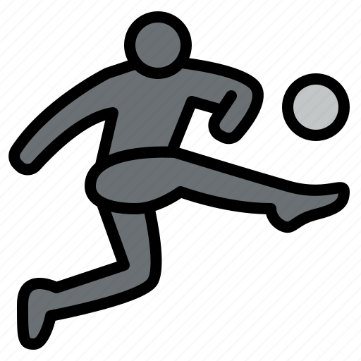 Soccer, player, pose, sport, practice, kick, football icon - Download on Iconfinder