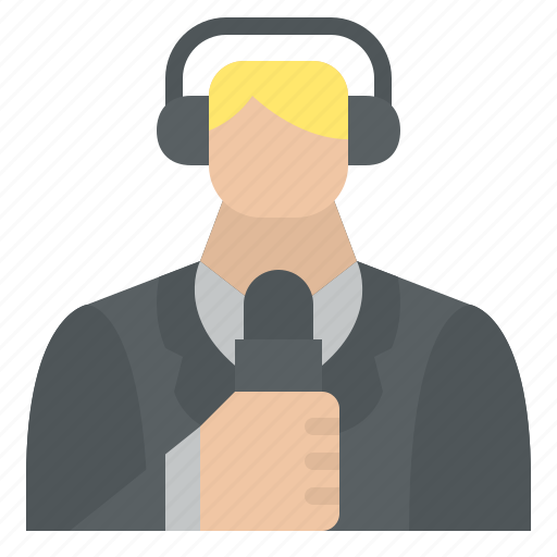 Commentator, people, sport, reporter, outdoor icon - Download on Iconfinder