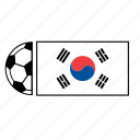 ball, country, flag, football, korea, soccer, south