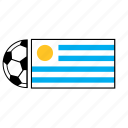 ball, country, flag, football, soccer, uruguay
