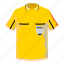 cartoon, cloth, number, referee, shirt, soccer, yellow 