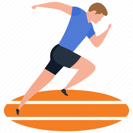 Athlete, runner, running, sportman, sportsperson, olympics illustration - Download on Iconfinder