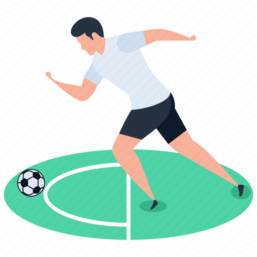 Athlete, football player, outdoor game, soccer, sport illustration - Download on Iconfinder
