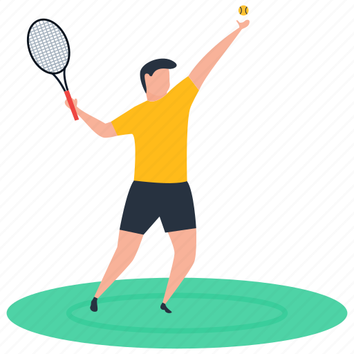Badminton, badminton playing, outdoor game, player, sport illustration - Download on Iconfinder