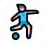 attacker, football, forward, player, soccer, sports, striker 