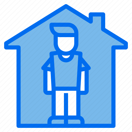Distance, quarantine, house, home icon - Download on Iconfinder