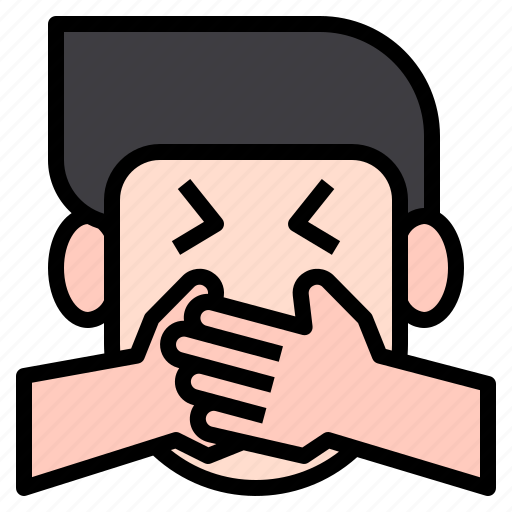 Cough, sneeze, close, closed, man icon - Download on Iconfinder