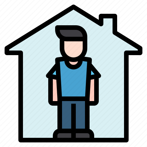Distance, quarantine, house, home icon - Download on Iconfinder