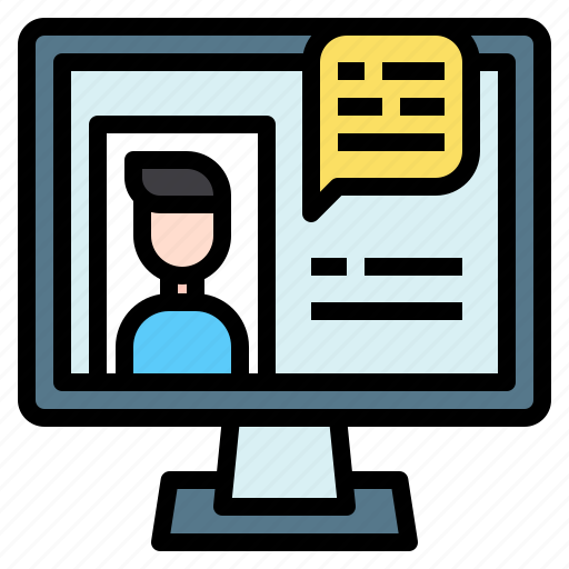 Video, conference, meeting, computer, quarantine icon - Download on Iconfinder