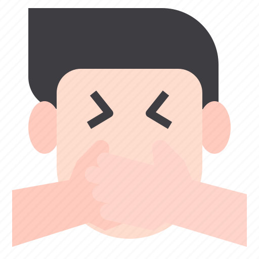 Cough, sneeze, close, closed, man icon - Download on Iconfinder