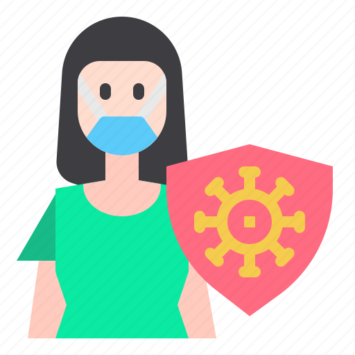 Female, medical, mask, protection, virus, coronavirus icon - Download on Iconfinder