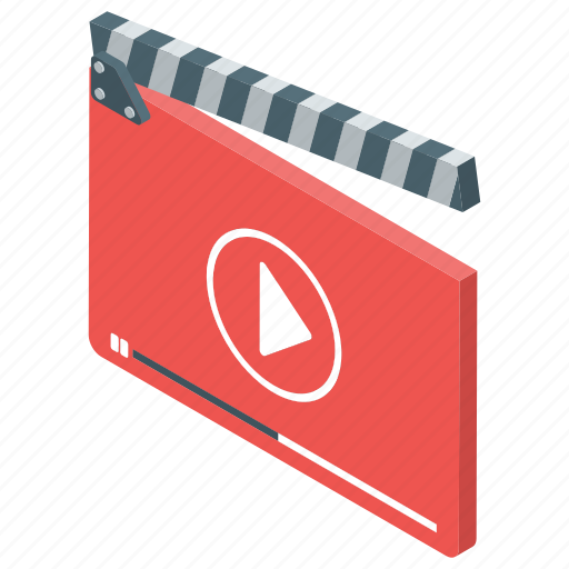 Clapper stick, clapperboard, media player, slate board, video player icon - Download on Iconfinder