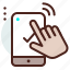 checkmark, completed, gesture, mobile, touch 