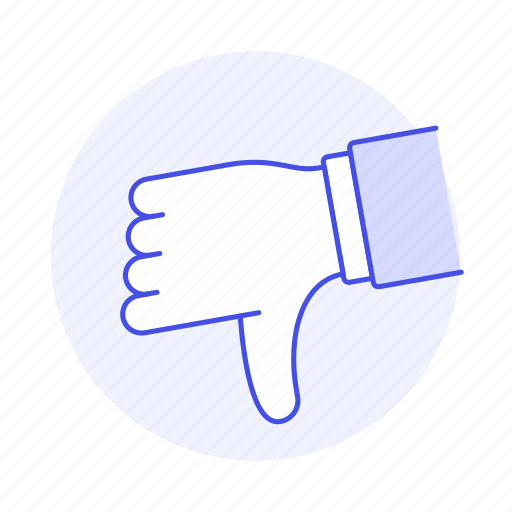 Disagree, dislike, down, hand, media, no, social icon - Download on Iconfinder