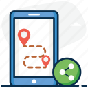 live location, location, mobile location, share, share direction, share gps, share location