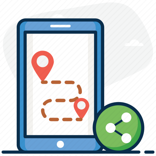 Live location, location, mobile location, share, share direction, share gps, share location icon - Download on Iconfinder