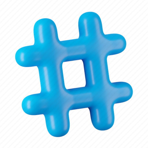 Hashtag, social media 3D illustration - Download on Iconfinder