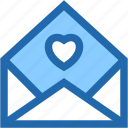 favorite, heart, love, email, message