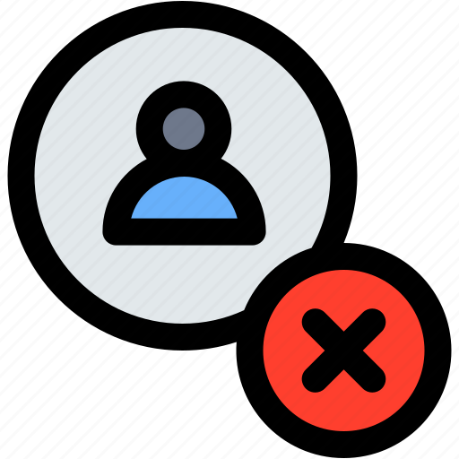 Unfollow, blocked, user, profile, delete, friend, cross icon - Download on Iconfinder