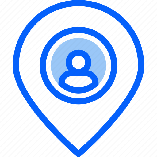 Location, navigation, direction, place, people, pin, person icon - Download on Iconfinder