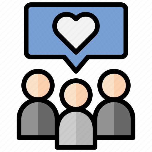 Group, chat, conversation, communications, user, heart, talk icon - Download on Iconfinder