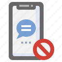 message, chat, bubble, disable, block, conversation, communications, smartphone